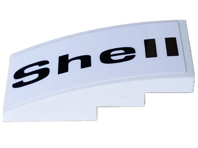 Slope, Curved 4 x 2 with Black 'Shell' Pattern Model Left Side (Sticker) - Set 10330