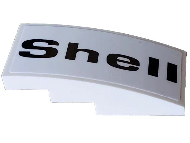 Slope, Curved 4 x 2 with Black 'Shell' Pattern Model Right Side (Sticker) - Set 10330