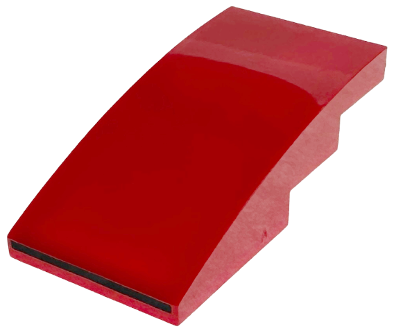 Slope, Curved 4 x 2 with Black Line Pattern