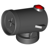 Duplo Cannon Shooting with Axle Hole, Red Firing Button and Matching Color Base