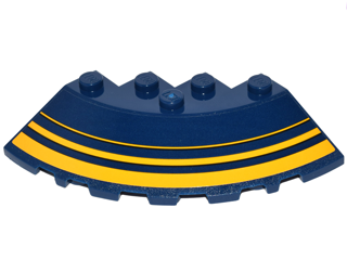 Brick, Round Corner 6 x 6 with Slope 33 Edge, Facet Cutout with Bright Light Orange Thin, Medium and Thick Lines Pattern (Sticker) - Set 41230