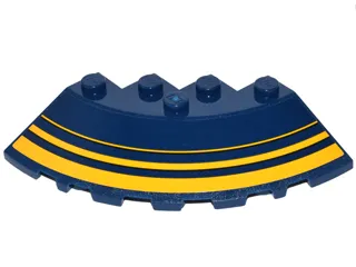 Brick, Round Corner 6 x 6 with Slope 33 Edge, Facet Cutout with Bright Light Orange Thin, Medium and Thick Lines Pattern (Sticker) - Set 41230