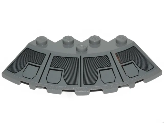 Brick, Round Corner 6 x 6 with Slope 33 Edge, Facet Cutout with SW Plates and Vents Pattern (Sticker) - Set 75216