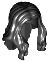 Minifigure, Hair Long Wavy with Center Part