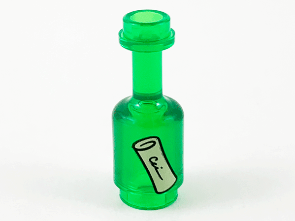 Minifigure, Utensil Bottle with Tan Paper Roll Pattern