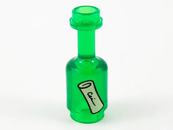 Minifigure, Utensil Bottle with Tan Paper Roll Pattern