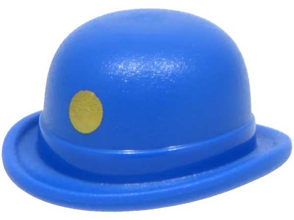 Minifigure, Headgear Hat, Bowler with Gold Dot Pattern