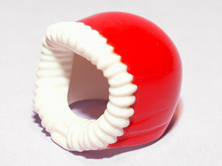 Minifigure, Headgear Hood Fur-lined, Short with Red Hood Pattern