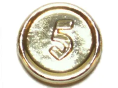 Minifigure, Utensil Coin Type 3 with 5 Mark