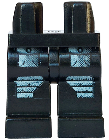 Hips and Legs with Light Gray Pockets and Knee Pads Pattern