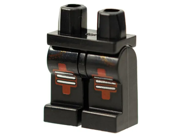 Hips and Legs with Xtreme Stunts Dark Red Pockets and Knee Pads Pattern