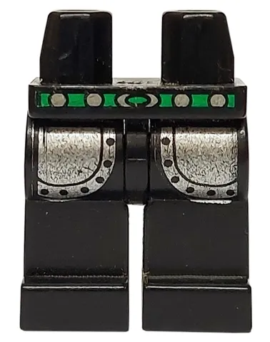 Hips and Legs with Castle Knights Kingdom Leg Armor, Green and Silver Belt Pattern