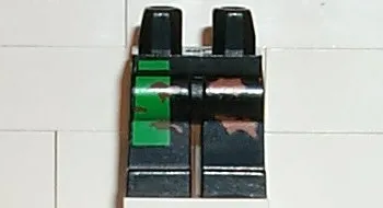 Hips and Legs with Alpha Team Green Stripe and Brown Camouflage Spots Pattern
