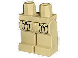 Hips and Legs with Cargo Pockets with Flaps and Buttons Pattern