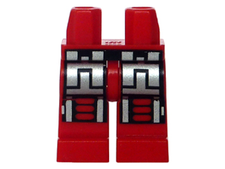 Hips and Legs with Silver and Black Belt, Silver Armor Thigh Joints with Black Knee Pads Pattern (Spyrius, Exploriens)