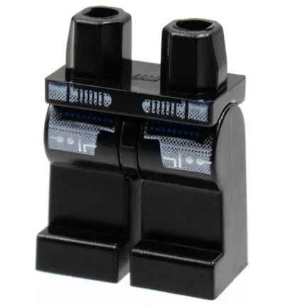 Hips and Legs with Alpha Team Arctic Silver and Blue Circuitry Pattern