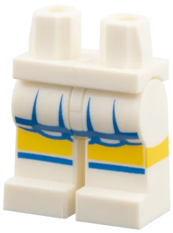 Hips and Legs with Blue and White Short Skirt and White Shoes Pattern