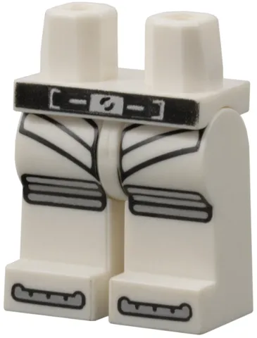 Hips and Legs with Black Belt, Silver Panels, Knee Pads and Shoe Tips Pattern