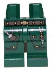 Hips and Legs with Kingdoms Dark Green Wizard Pattern