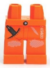 Hips and Legs with Button on Hips, File in Pocket and '245633' Pattern