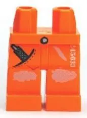 Hips and Legs with Button on Hips, File in Pocket and '245633' Pattern