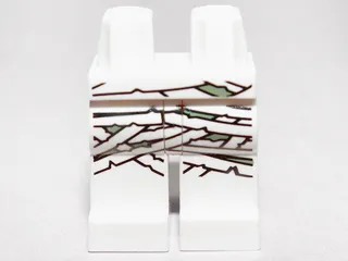 Hips and Legs with White and Green Mummy Wrappings Pattern