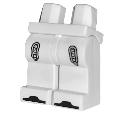 Hips and Legs with Pockets with Zippers and Black Shoe Tips Pattern