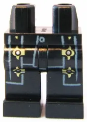 Hips and Legs with Gold Fleur-de-lis Buckles Pattern