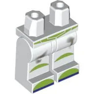 Hips and Legs with Lime Space Belt, Knee Pads and Boot Tips with Dark Purple Soles, Dark Tan Dirt Stains Pattern