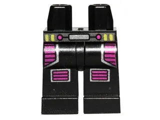 Hips and Legs with Dark Pink Leg Protection and Knee Pads, Silver Belt Pattern