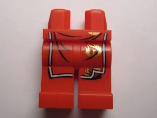 Hips and Legs with Ninja Robes and Gold Fireball Pattern