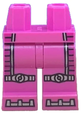 Hips and Legs with Spacesuit with Silver Details Pattern