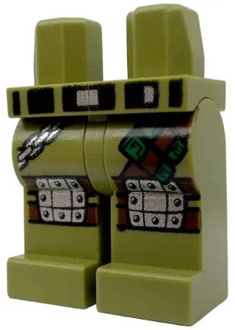 Hips and Legs with Chain and Knee Pads with Rivets Pattern (Frank Rock)