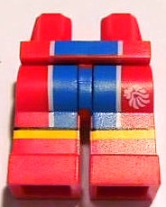 Hips and Legs with Blue and White Center and Yellow Stripe and Team GB Logo Pattern