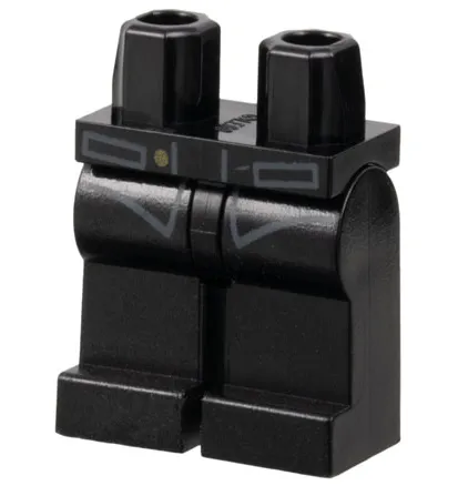 Hips and Legs with Coattails with Pockets and Gold Button Pattern