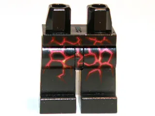 Hips and Legs with Dark Red, Metallic Magenta and Neon Green Crystals Earth Energy Pattern