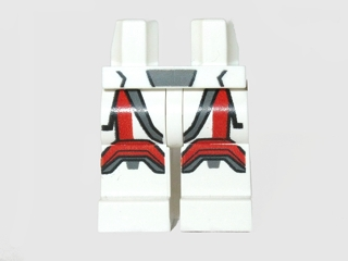 Hips and Legs with Red and Dark Bluish Gray SW Republic Trooper Armor Pattern