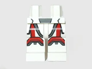 Hips and Legs with Red and Dark Bluish Gray SW Republic Trooper Armor Pattern