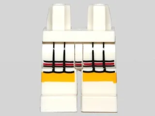 Hips and Legs with Red and White Short Skirt and White Shoes Pattern