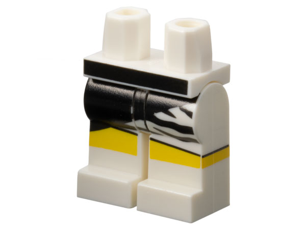 Hips and Legs with Black and White Wrap Skirt with Animal Stripes, Yellow Knees Pattern