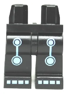 Hips and Legs with Medium Blue Circles and Squares Batman Electro Pattern