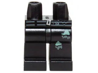 Hips and Legs with Belt and Torn Sections on Left Leg Pattern