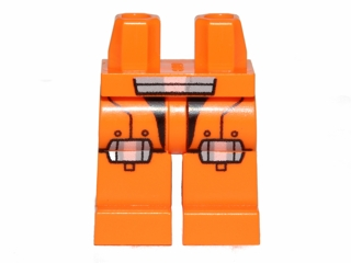 Hips and Legs with Galaxy Squad Armor with Light Bluish Gray and White Rectangular Knee Pads and Short Belt Pattern