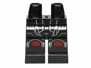 Hips and Legs with SW Sith Trooper Armor with Silver and Dark Red Knee Pads Pattern