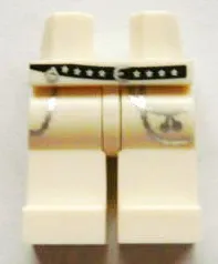 Hips and Legs with Black Belt with Stars and Silver Chains Pattern