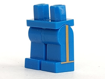 Hips and Legs with Gold Vertical and Horizontal Stripe on Sides Pattern