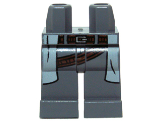 Hips and Legs with Light Bluish Gray Coattails and Dual Belt Pattern