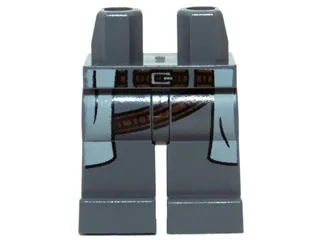 Hips and Legs with Light Bluish Gray Coattails and Dual Belt Pattern