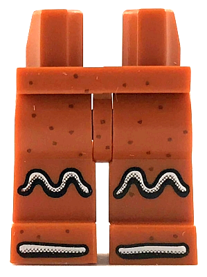 Hips and Legs with White Lines Icing and Reddish Brown Dots Pattern