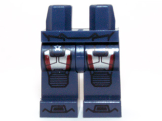 Hips and Legs with Iron Man Silver and Dark Red Knee Plates and Boots Pattern